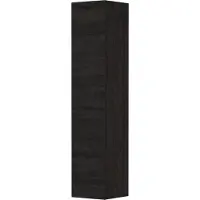 Ink Hoge Kast Tbv Grepen 169x36cm - 1 Deurs - Links/rechts - Front Vlak - Houtskool Eiken - Badkamermeubels, Kolom- En Zijkasten, Hoge Kasten
