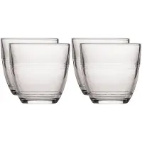 Duralex 8x Koffie/espresso glazen transparant Gigogne 220 ml - Koffie- en theeglazen