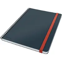 Leitz Notitieboek Leitz Cosy B5 lijn spiraal grijs | 5 stuks