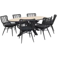 Garden Impressions Jasmine - Black/Edison 220x115 cm. - ovale tuinset