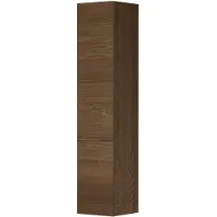 Ink Massief Eiken Hoge Kast 1 Deur Uni Greeploos Massief - Massief Eiken Chocolate - 350x367x1690 Mm (bxdxh) - Badkamermeubels, Kolom- En Zijkasten,
