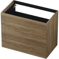 Ink Onderkast 80x45cm - Push To Open - 2 Lades - Zuiver Eiken - Badkamermeubels, Wastafelonderkasten - 8718835094034