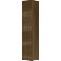 Ink Hoge Kast Hoge Kast 1 Deur Greeploos Verticaal Gefreesd Massief Eiken - Massief Eiken Ash Grey - 360x370x1690 Mm (bxdxh) - Badkamermeubels, Kolom