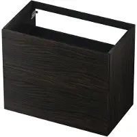 Ink Onderkast 80x45cm - Push To Open - 2 Lades - Intens Eiken - Badkamermeubels, Wastafelonderkasten - 8718835094041