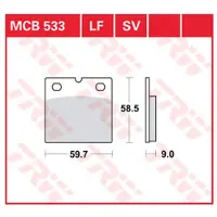 TRW MCB533SV Remblokken