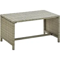 vidaXL Salontafel 70x40x38 cm poly rattan beige