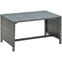 vidaXL Salontafel 70x40x38 cm poly rattan antraciet