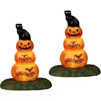 Lemax Cat And Pumpkin Set Of 2 battery operated (4.5V) Kerst