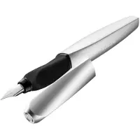 Pelikan Twist - vulpen - Silver M + 2x standaard inktpatroon