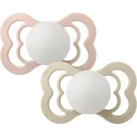 BIBS Supreme+ Gloeiende spenen - Maat 1 - 2-pack - Symmetrisch - - - OneSize - Fopspenen