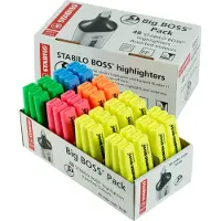 Stabilo BOSS ORIGINAL markeerstift, pak van 48 stuks in geassorteerde kleuren