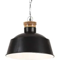 vidaXL Hanglamp industrieel E27 32 cm zwart