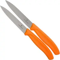 Victorinox SwissClassic mes 2 stuks Glad en Kartel Oranje