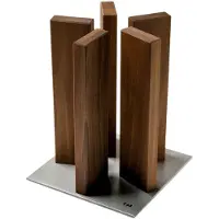 Kai Stonehenge magnetisch messenblok, edelstaal/walnoothout, STH-5
