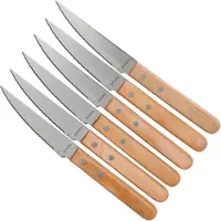 Amefa Pizza 6 delige pizza/steakmessen set hout