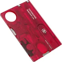 Victorinox SwissCard Victorinox Lite 13 Functies Transparant Rood