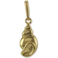 New Bling 9NBSAM-G210747 Gouden Hanger Schelp - Bedel - 10 x 5,4 mm - 14 karaat - Goud