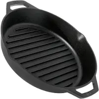 Lodge koekenpan/grillpan met twee handvatten L10GPL, diameter ca. 30,5 cm