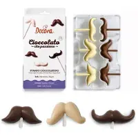 Decora Chocolade mal Moustache / Snor - Decora