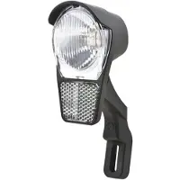Spanninga Koplamp met geïntegreerde reflector - 4 Lux - Voor naafdynamo - Inclusief vorkbeugel en kabel - Modern ontwerp
