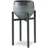 Mica Decorations Plantenstandaard Ascot Zwart 16,5 X 16,5 X 25 Cm