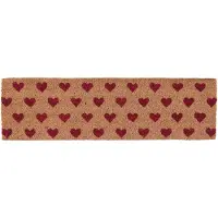 Clayre & Eef Deurmat 75x22x2 cm hartjes