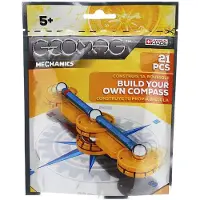 Geomag Mechanics Maak Je Eigen Kompas Oranje 21-delig