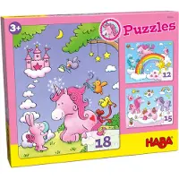 Haba Unicorn Flash Puzzles Roze Kinderen