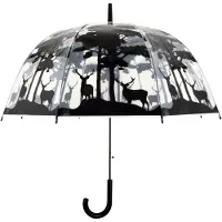 Esschert Design Paraplu Transparant Met Bosprint transparant Esschert Design
