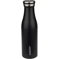 Abbey Drinkfles Dubbelwandig - Victoria - 0.45 L - Zwart/Zilver - 0,45 L