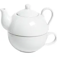 Cosy & Trendy Tea for one Ø10xh14cm wit wit Aardewerk Theepot