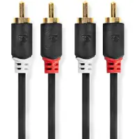 Nedis Stereo-Audiokabel | 2x RCA Male | 2x RCA Male | 5 m | 1 stuks - CABW24200AT50 CABW24200AT50