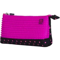 PIXIE CREW Sachet-Federmäppchen – Schwarz – Fuchsia-Punkte (198015)