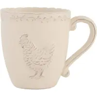 Clayre & Eef Cremekleurige Mok 13*9*10 cm / 225 ml CHRMU