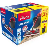Vileda UltraMax Complete set - Vlakke microvezelmop+emmer met pers