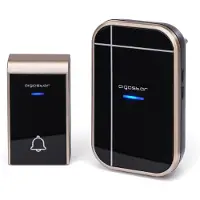 Aigostar Draadloze Deurbel 2HQFB - Met 1 ontvanger - Plug&Play - 3 Regelbaar volume - IP44 Waterdicht - Zwart/Goud