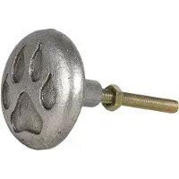 Clayre & Eef Zilvere Deurknop Ø 4*3 Cm 64685