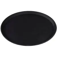Cosy & Trendy Rond dienblad zwart kunststof 40,5 cm - Dienbladen