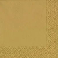Duni 60x Feest servetten Kerst goud 33 x 33 cm - Feestservetten