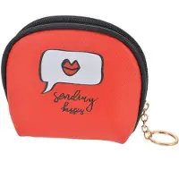 Clayre & Eef Juleeze Toilettas Dames 13*4*11 Cm Rood Polyester Make Up Tasje