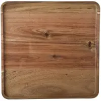 Cosy & Trendy Houten dienblad met opstaande rand 26 x 26 cm vierkant - Dienbladen