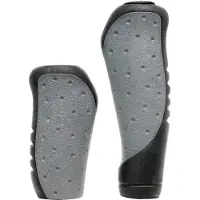 Dresco Fietshandvatten Ergo Grip Ca. 10 Cm Rubber Zwart/grijs Per Set