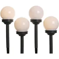 Lumineo solar prikspots - set 4x - bollen verlichting - H27 cm - warm wit - Prikspotjes