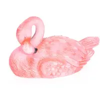 Anna's Collection Roze Flamingo Dierenbeeld - Drijvend Tuinbeeld op Water - Kunststof - 21 x 12 x 13 cm - Tuinbeelden