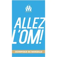 Olympique Marseille Strandlaken, Allez - 70 x 120 cm - 100% Katoen