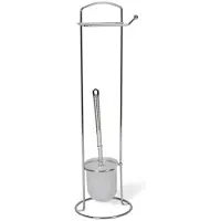 Gerimport Toiletborstel met toiletrolhouder - RVS - 60 cm - Toiletborstels