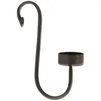 Clayre & Eef Zwarte Waxinelichthaak 4*9*18 cm 6Y4715