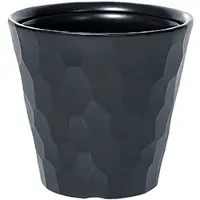 Prosperplast Kunststof Rocka bloempot/plantenpot antraciet 35 x 32 cm - Plantenpotten