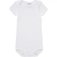 Petit Bateau Set van 2 witte babyrompertjes met korte mouwen Unisex Rompertje - Wit