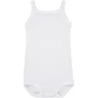 Petit Bateau 2-pack babybody met schouderbandjes voor meisjes Meisjes Rompertje - Wit
